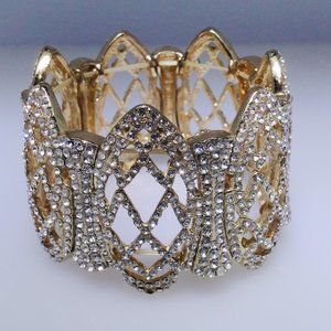 Fashion bracelet, lots of bling, eye catching